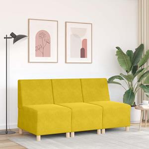 vidaXL Fauteuil 55 cm fluweel geel