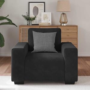 vidaXL Fauteuil 60 cm fluweel zwart