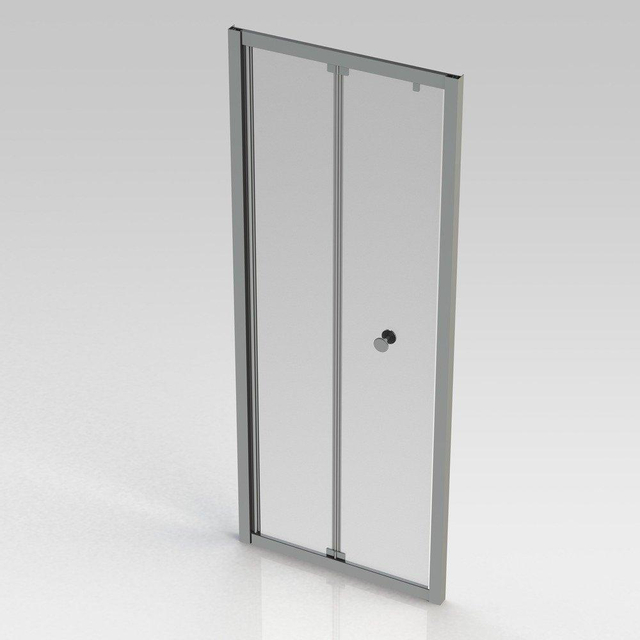 Nemo Start Star vouwdeur 90x190cm helder veiligheidsglas 5 mm profielen alu LXV 90 G