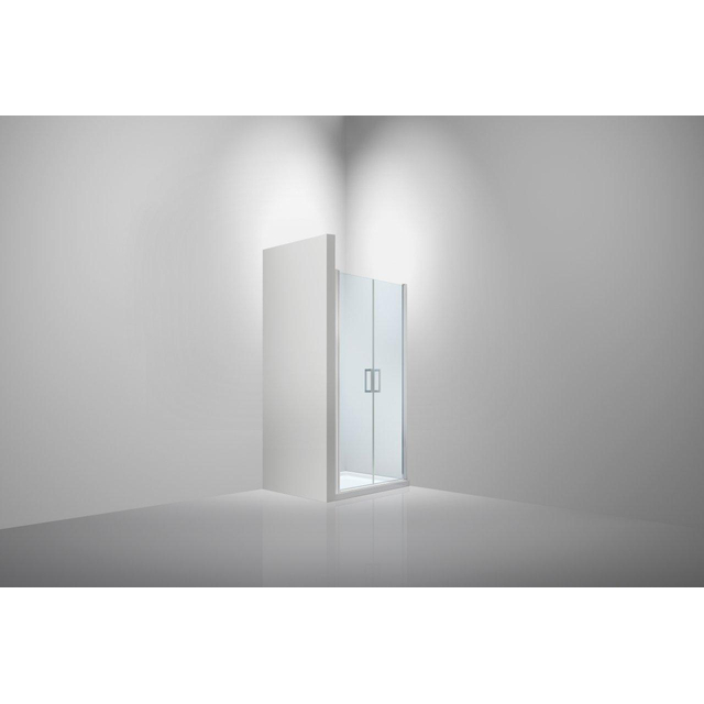 Van Rijn Products ST02 Saloondeur 970-1010 x 2000 incl glasbehandeling en muurprofiel chroom ST02400100