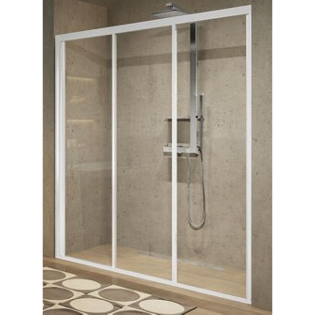 Novellini Lunes 2.0 schuifdeur 3-delig 3P 126/132x195cm chroom/helder LUN3P1261K