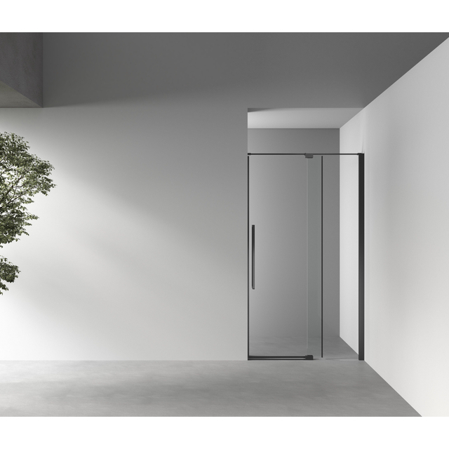 Aqua Vista Taviano Linea nisdeur - 90x200cm - incl. montageset - mat zwart SW1209634/SW1209689