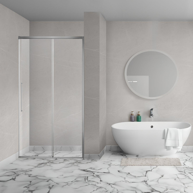 Aqua Vista Lokla Linea nisdeur - 140x200cm - incl. montageset - gebrosteld rvs R-MB-LC140-SCX