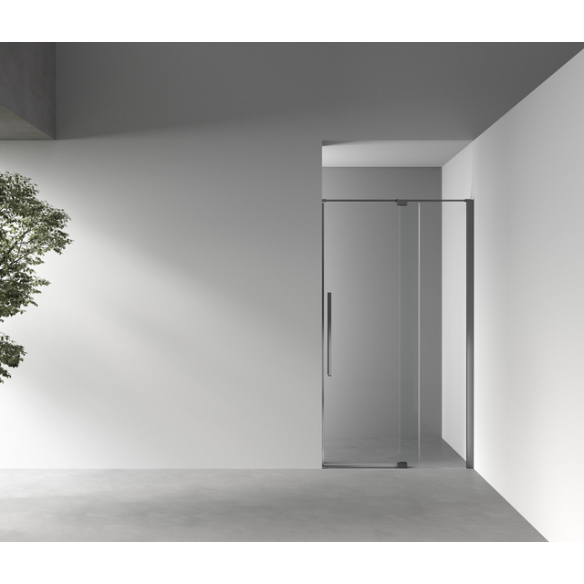 Aqua Vista Taviano Linea nisdeur - 120x200cm - incl. montageset - gunmetal SW1209625/SW1209676