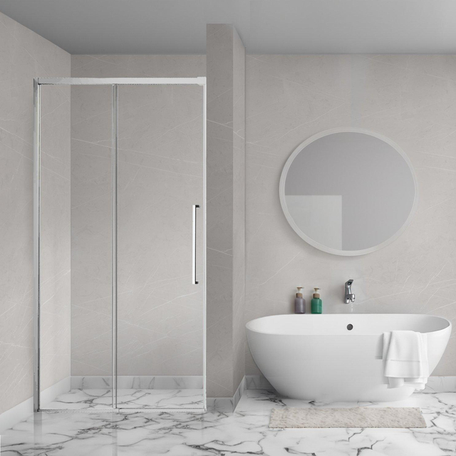 Aqua Vista Lokla Linea nisdeur - 150x200cm - incl. montageset - chroom R-SN-LC150-SCX