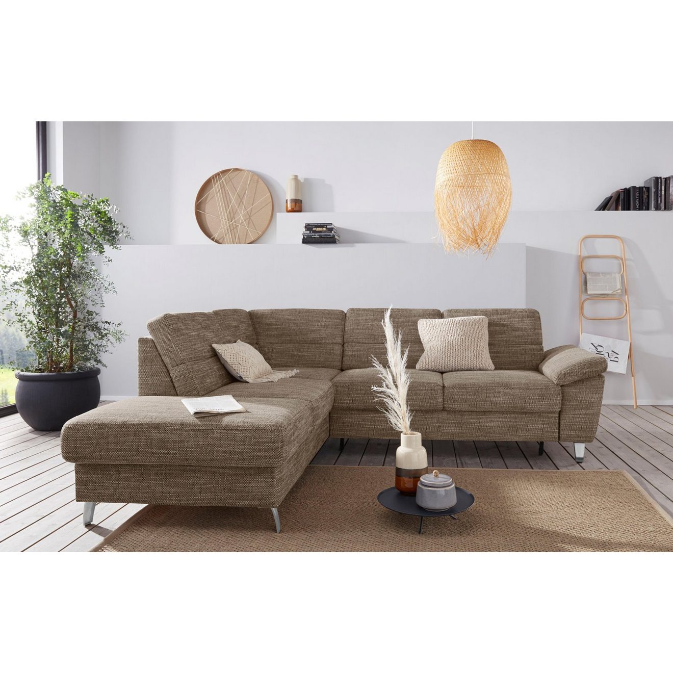 Sit&more Hoekbank Sorano L-vorm naar keuze met slaapfunctie en bedkist