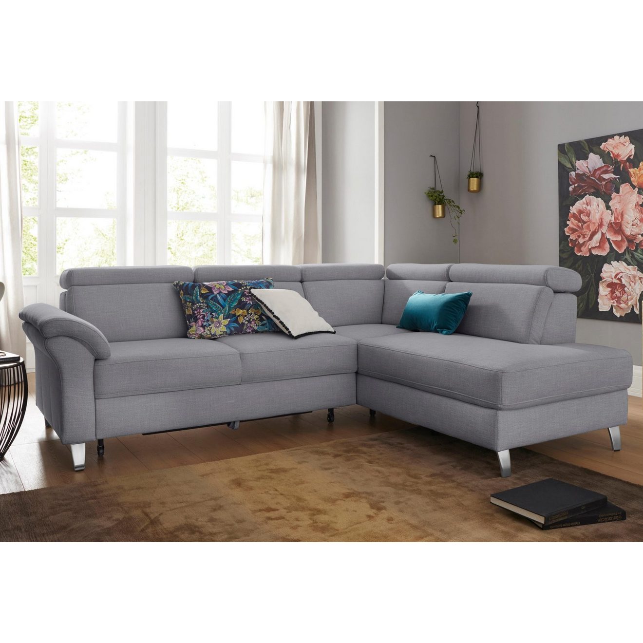 Sit&more Hoekbank Arngast L-vorm met verstelbare hoofdsteun en binnenvering