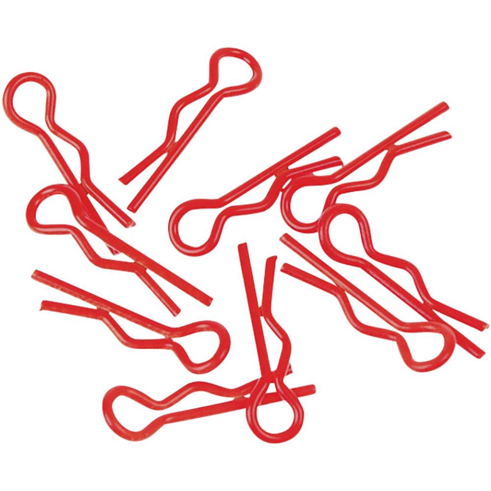 XCeed 1:10 Bodyklemmen Rood (fluorescerend) 1 stuk(s)