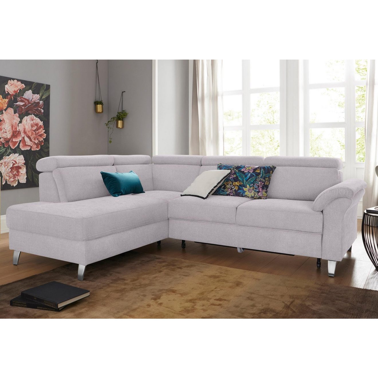 Sit&more Hoekbank Arngast L-vorm met verstelbare hoofdsteun en binnenvering