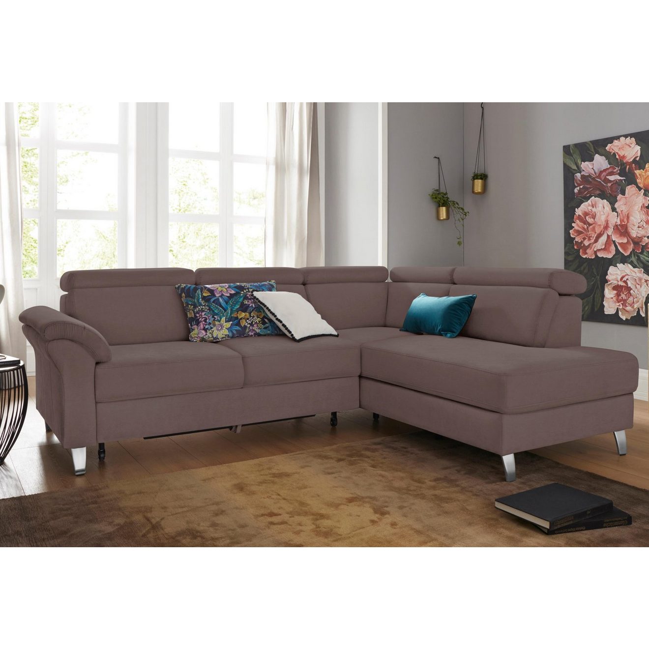 Sit&more Hoekbank Arngast L-vorm met verstelbare hoofdsteun en binnenvering