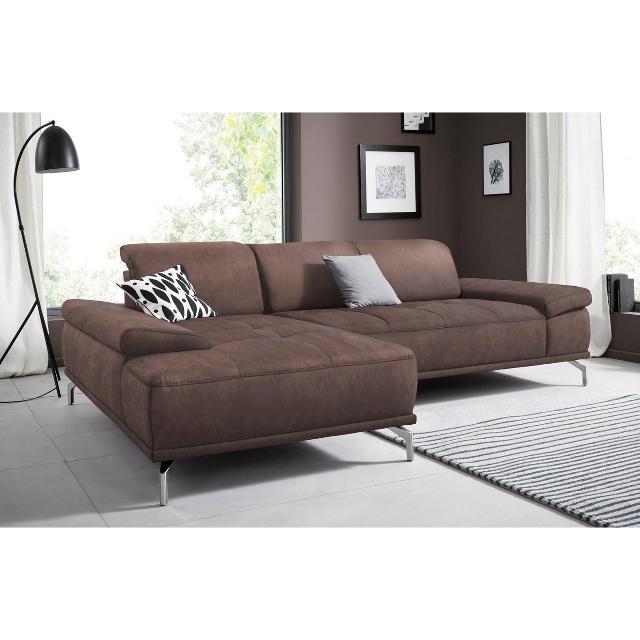 Places of Style Hoekbank Caluna Inclusief zitdiepteverstelling