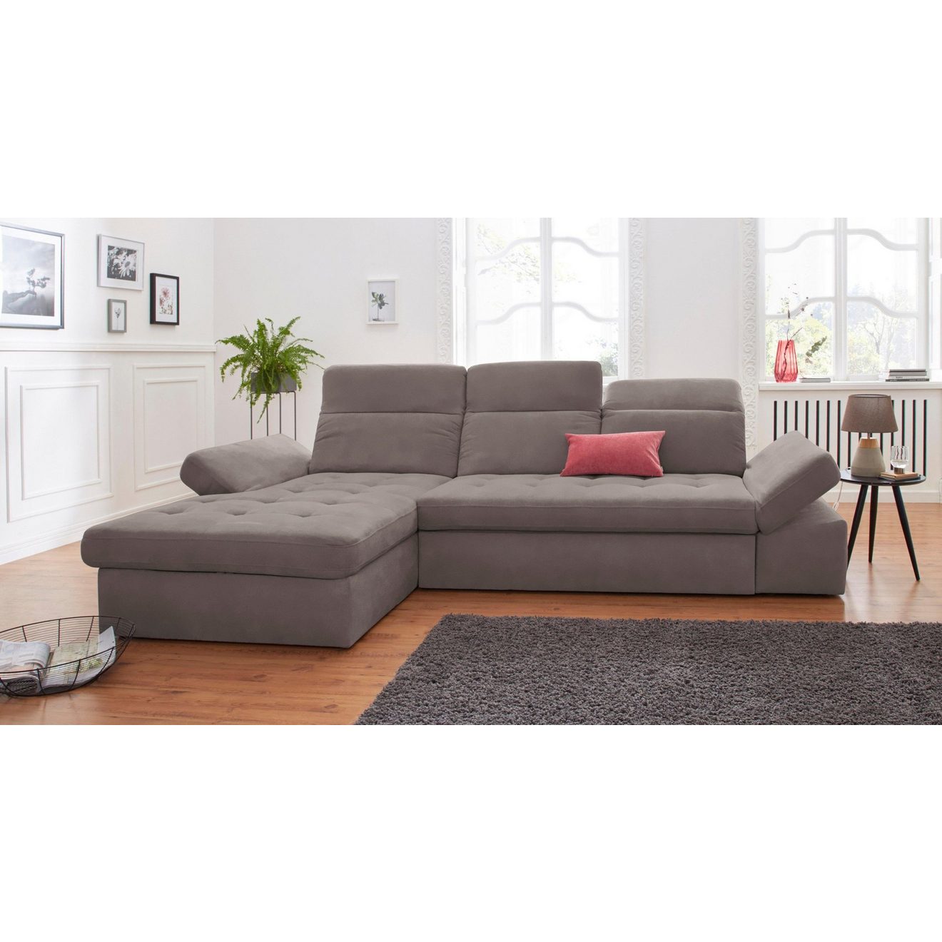 Sit&more Hoekbank Stardust L-vorm naar keuze met slaapfunctie en bedkist