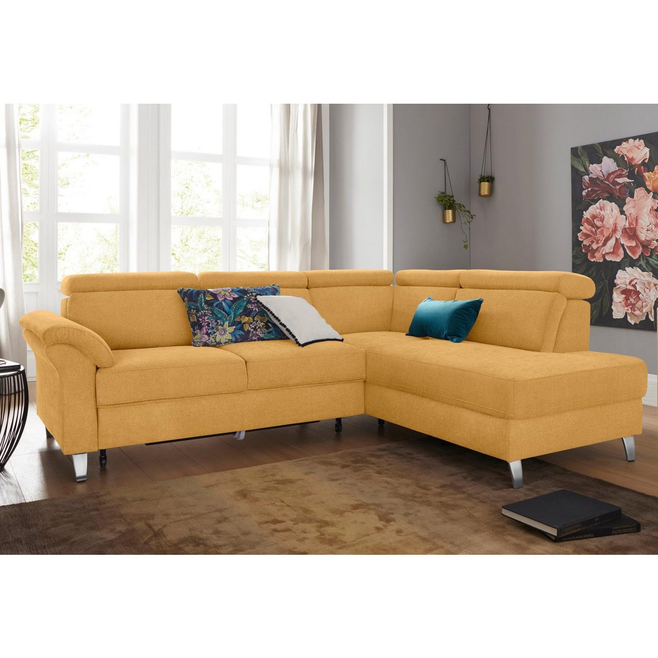 Sit&more Hoekbank Arngast L-vorm met verstelbare hoofdsteun en binnenvering