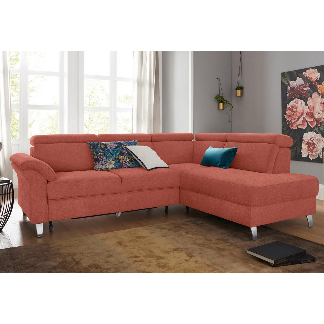 Sit&more Hoekbank Arngast L-vorm met verstelbare hoofdsteun en binnenvering