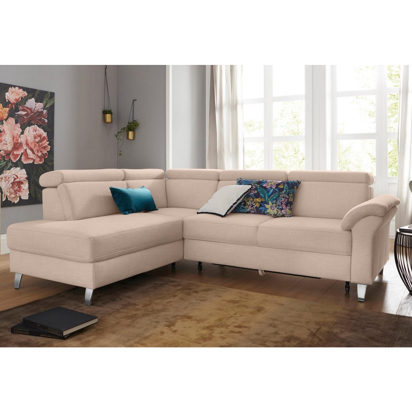 Sit&more Hoekbank Arngast L-vorm met verstelbare hoofdsteun en binnenvering