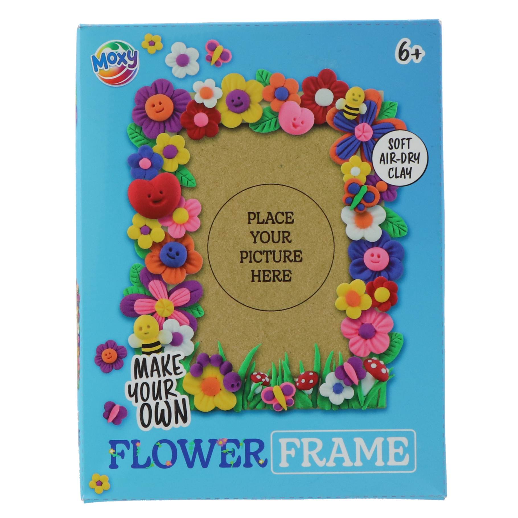 Top1Toys Bloemen foto frame doe-het-zelf inlcusief 8 zakjes klei