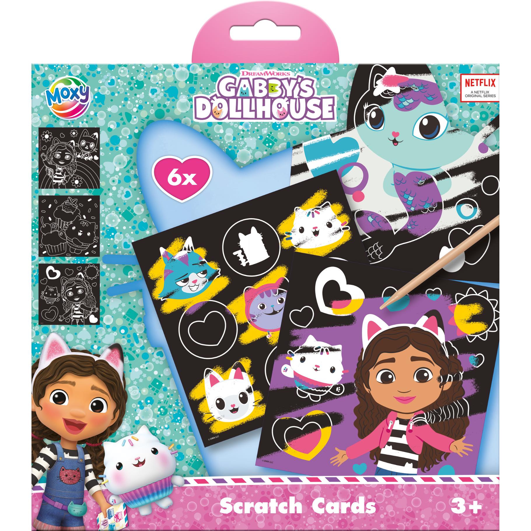 Gabby's Dollhouse scratch kaarten met pen