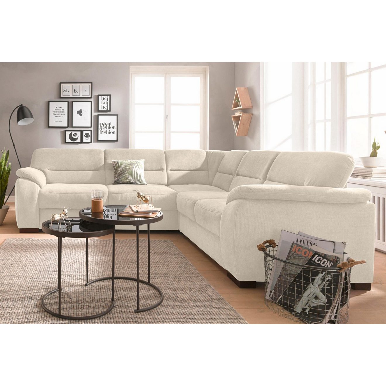Sit&more Hoekbank Montego L-vorm naar keuze met slaapfunctie en lade