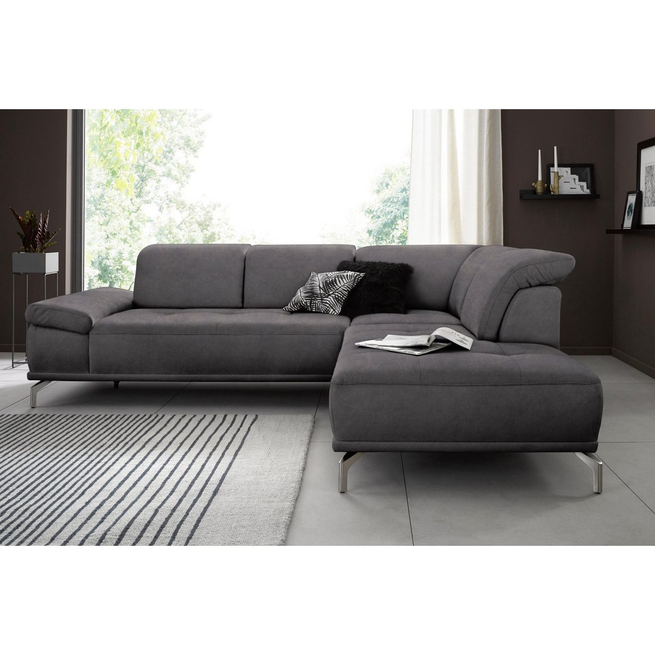 Places of Style Hoekbank Caluna Inclusief zitdiepteverstelling