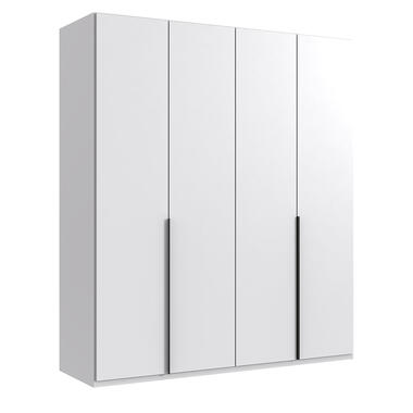 Leen Bakker Kledingkast Milaan 4-deurs- wit - 208x180x58 cm
