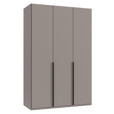 Leen Bakker Kledingkast Milaan 3-deurs - kiezel - 236x135x58 cm