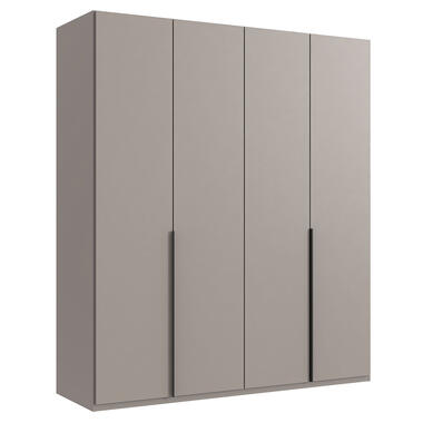 Leen Bakker Kledingkast Milaan 4-deurs - kiezel -236x180x58 cm
