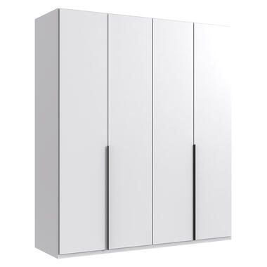Leen Bakker Kedingkast Milaan 4-deurs - wit - 236x180x58 cm