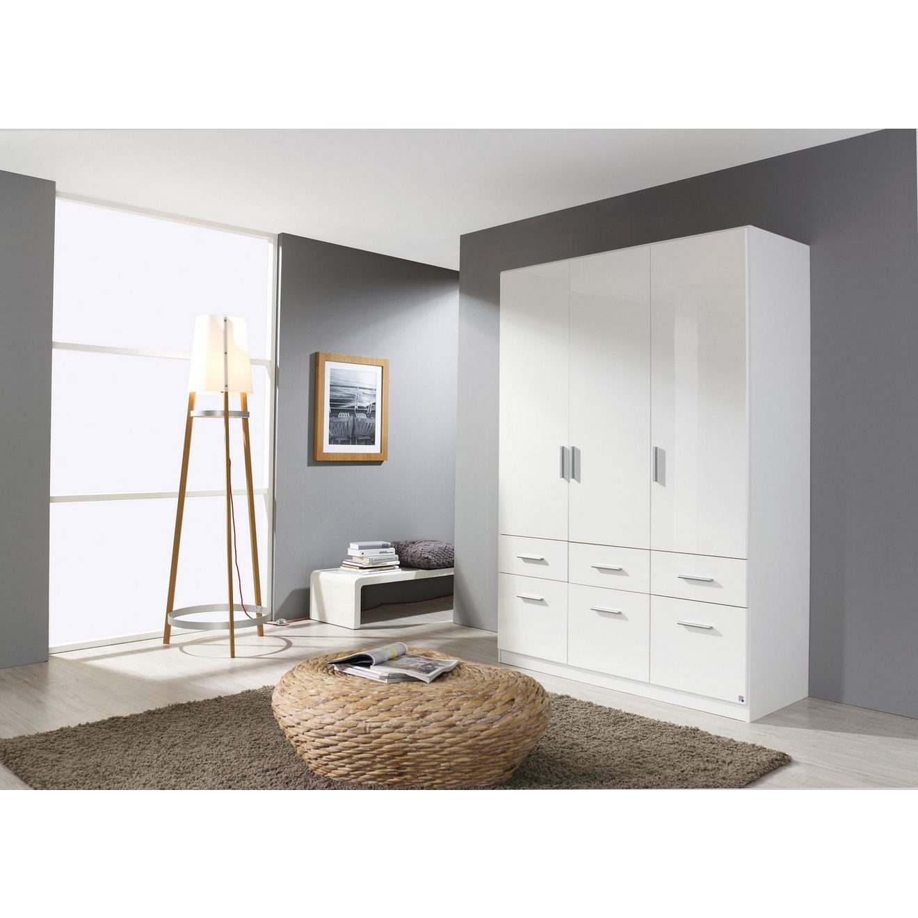 Rauch Draaideurkast Kledingkast Kast Garderobe Slaapkamerkast CELLE in 4 breedtes en 2 hoogtes, optioneel met lades made in germany