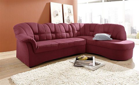 DOMO collection Hoekbank Papenburg, tijdloze rugsteppingen, elegante armleuning, L-vorm