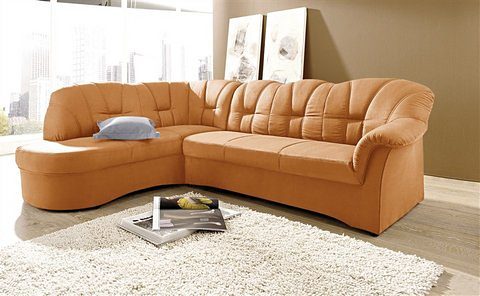DOMO collection Hoekbank Papenburg, tijdloze rugsteppingen, elegante armleuning, L-vorm