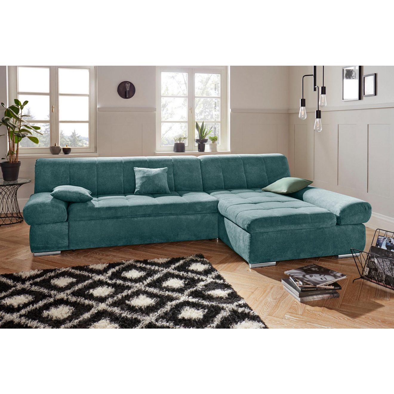 DOMO collection Hoekbank Mona L-vorm optioneel met slaapfunctie
