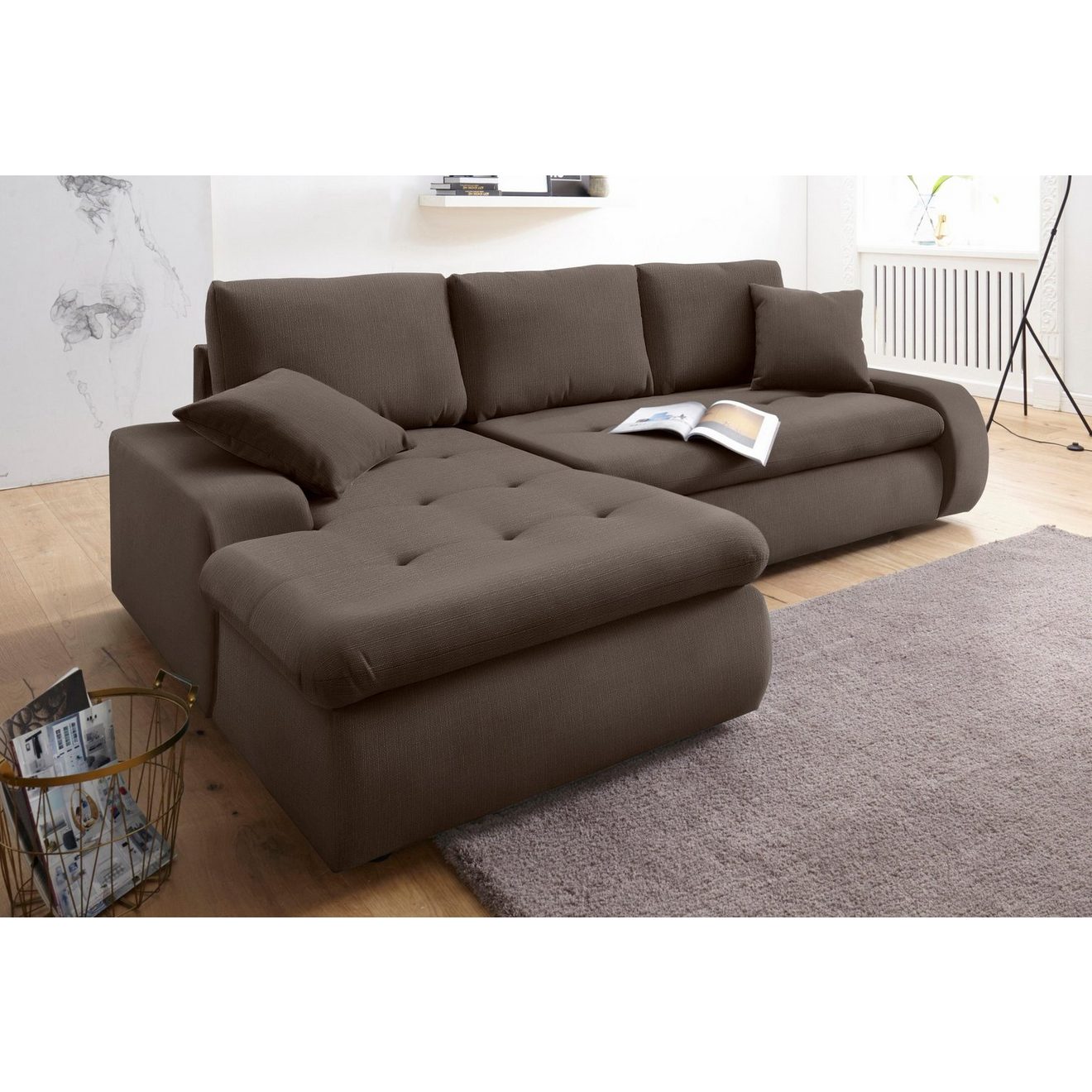 TRENDMANUFAKTUR Hoekbank Indie II, geweldige afwerking, comfortabel en aangenaam om op te zitten