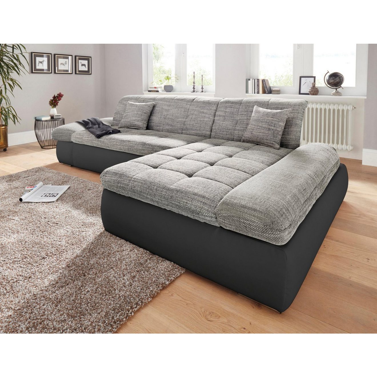 DOMO collection Hoekbank PB Moric optioneel met slaapfunctie en armsteunverstelling U-vorm
