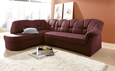 DOMO collection Hoekbank Papenburg, tijdloze rugsteppingen, elegante armleuning, L-vorm