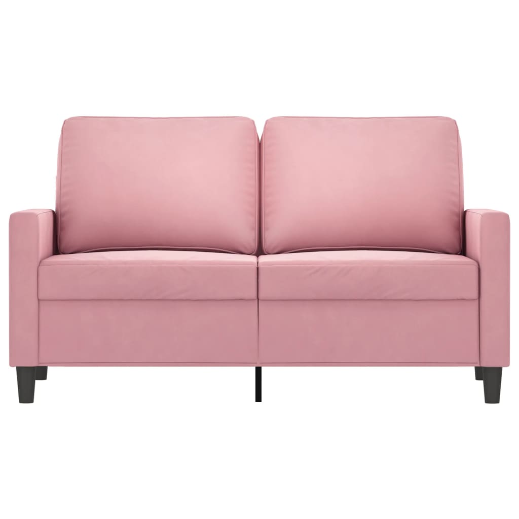 vidaXL Tweezitsbank 120 cm fluweel roze