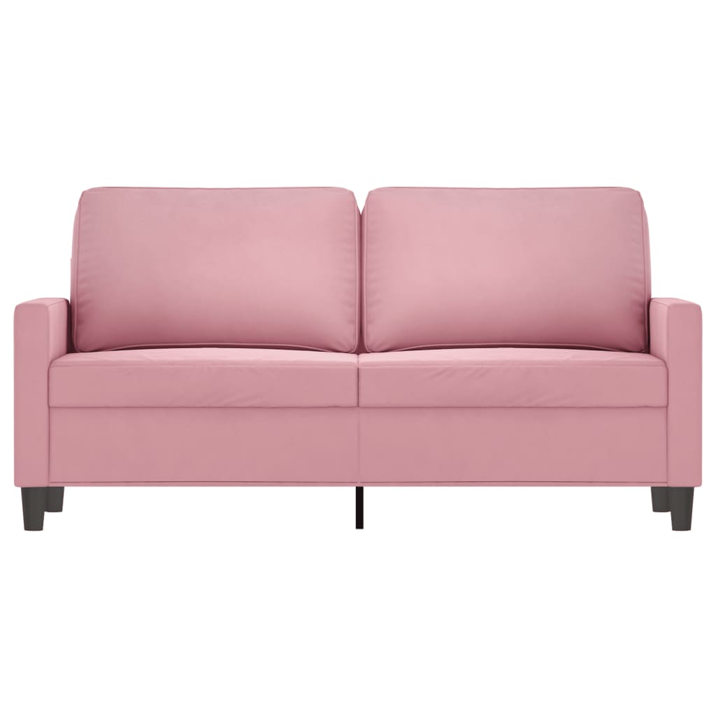 vidaXL Tweezitsbank 140 cm fluweel roze