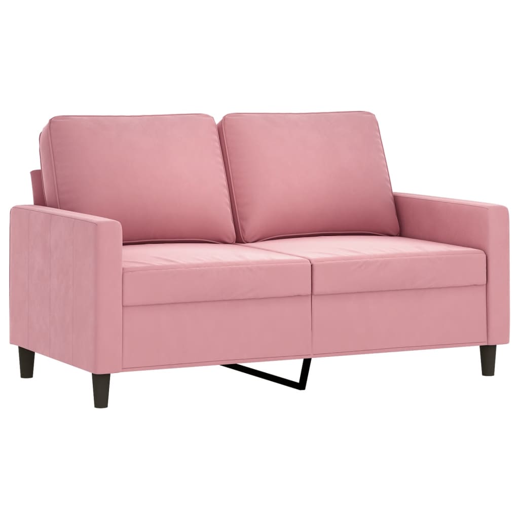 vidaXL 2-delige Loungeset met kussens fluweel roze