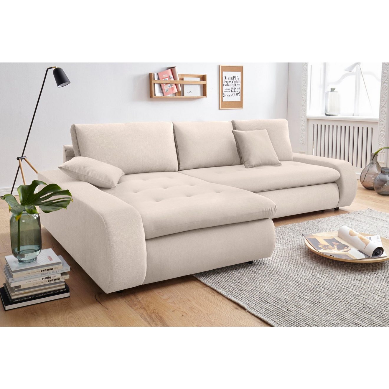 TRENDMANUFAKTUR Hoekbank Indie II, geweldige afwerking, comfortabel en aangenaam om op te zitten