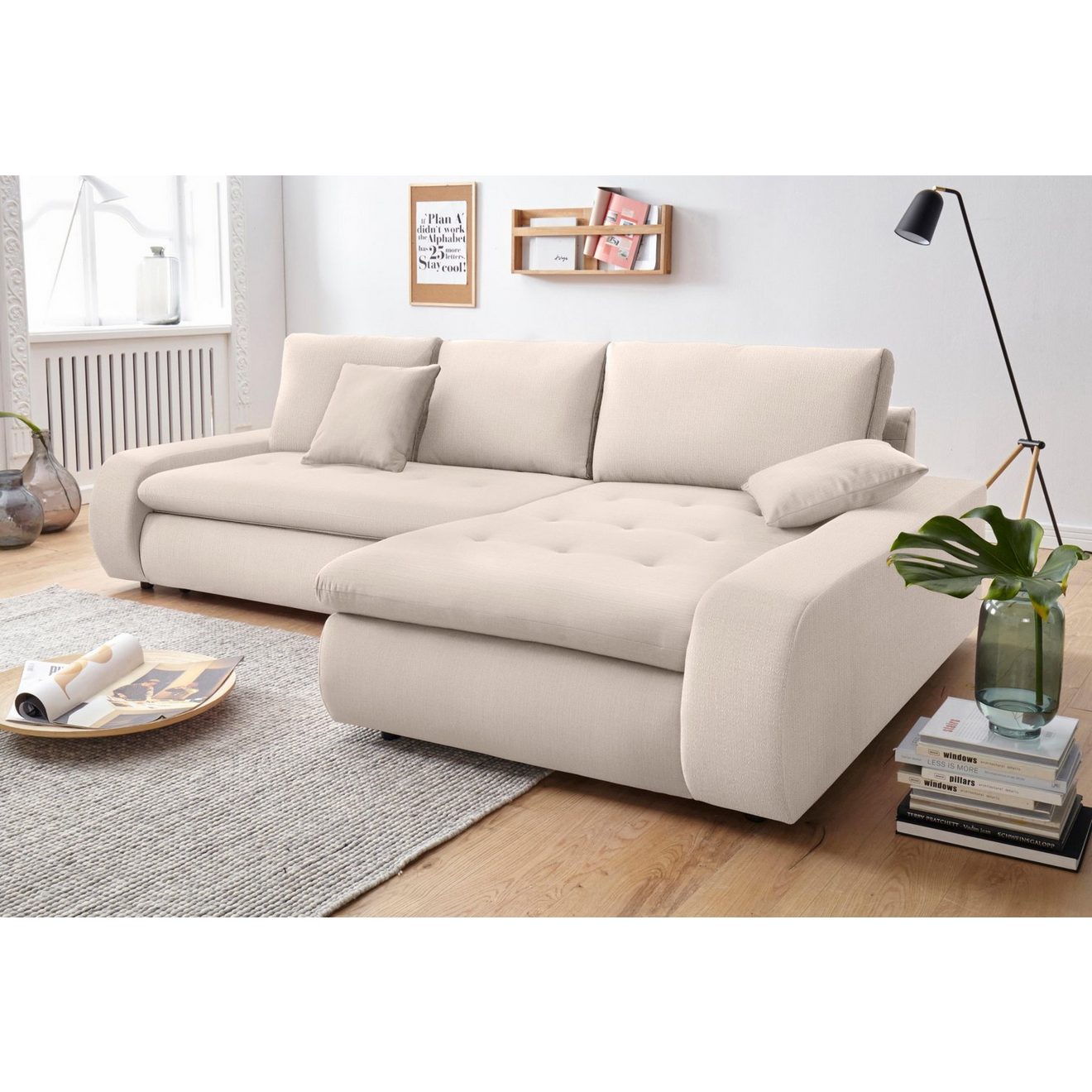 TRENDMANUFAKTUR Hoekbank Indie II, geweldige afwerking, comfortabel en aangenaam om op te zitten