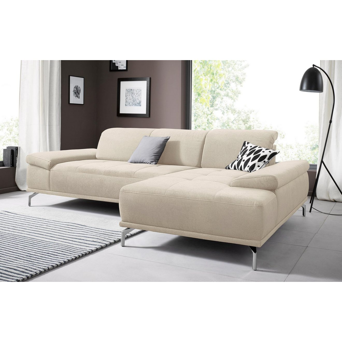 Places of Style Hoekbank Caluna Inclusief zitdiepteverstelling