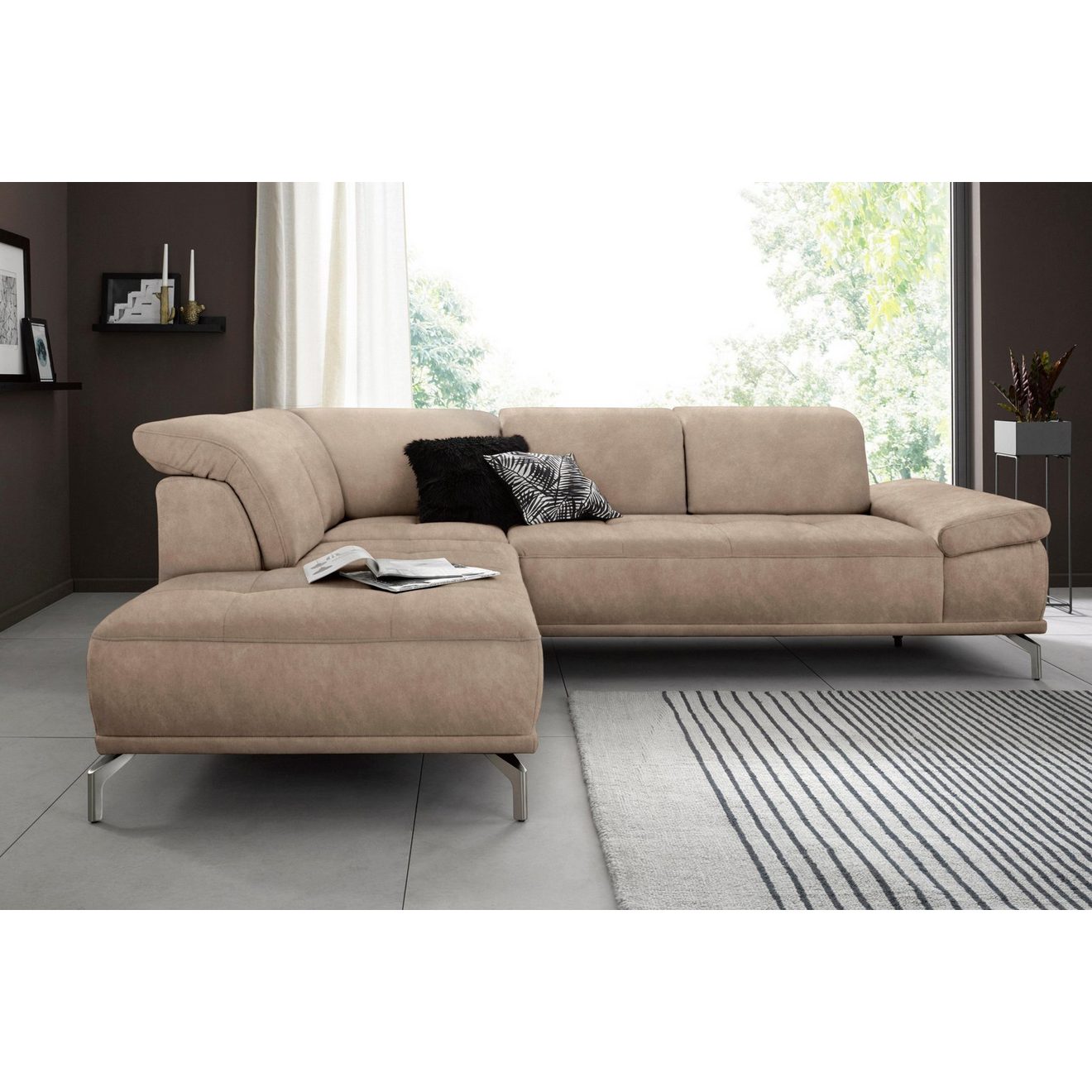 Places of Style Hoekbank Caluna Inclusief zitdiepteverstelling