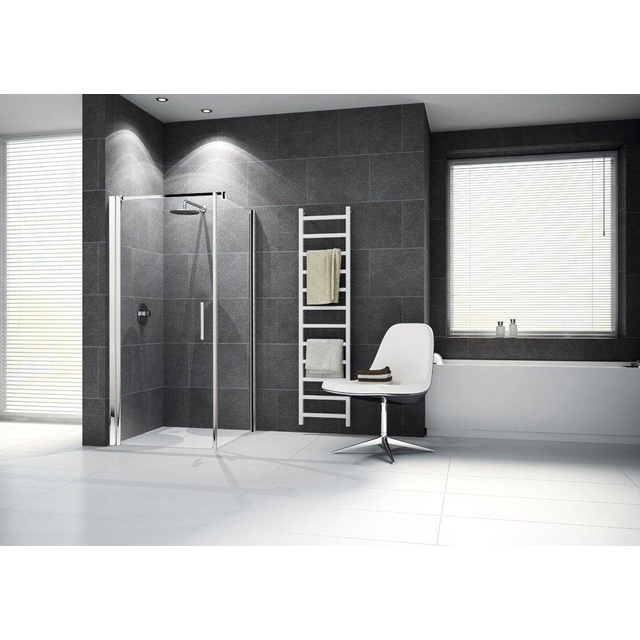Novellini Giada draaideur G 84/87x195cm links mat chroom profiel en helder glas giadn2g84ls-1b
