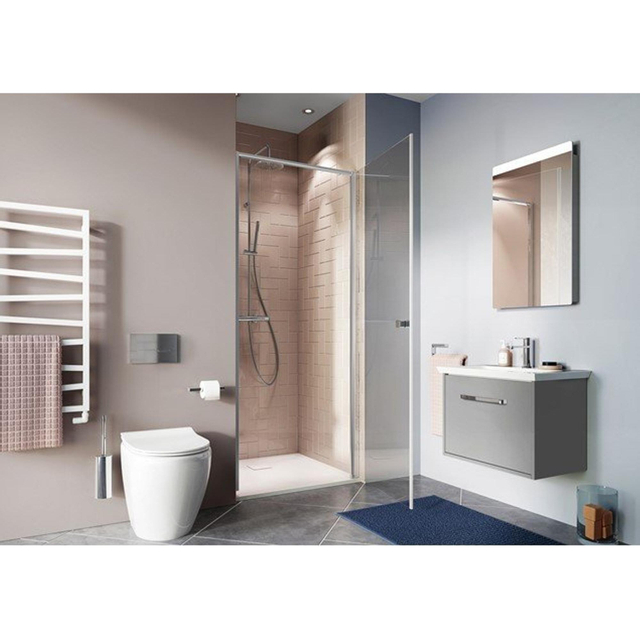 Crosswater Clear 6 Draaideur - 80x198cm - 6 mm - veiligheidsglas - zilver aluminium CAHDSC0800