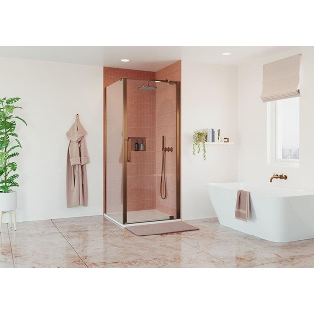 Crosswater Optix Draaideur - 80cm - geborsteld brons OXWPBZC0800