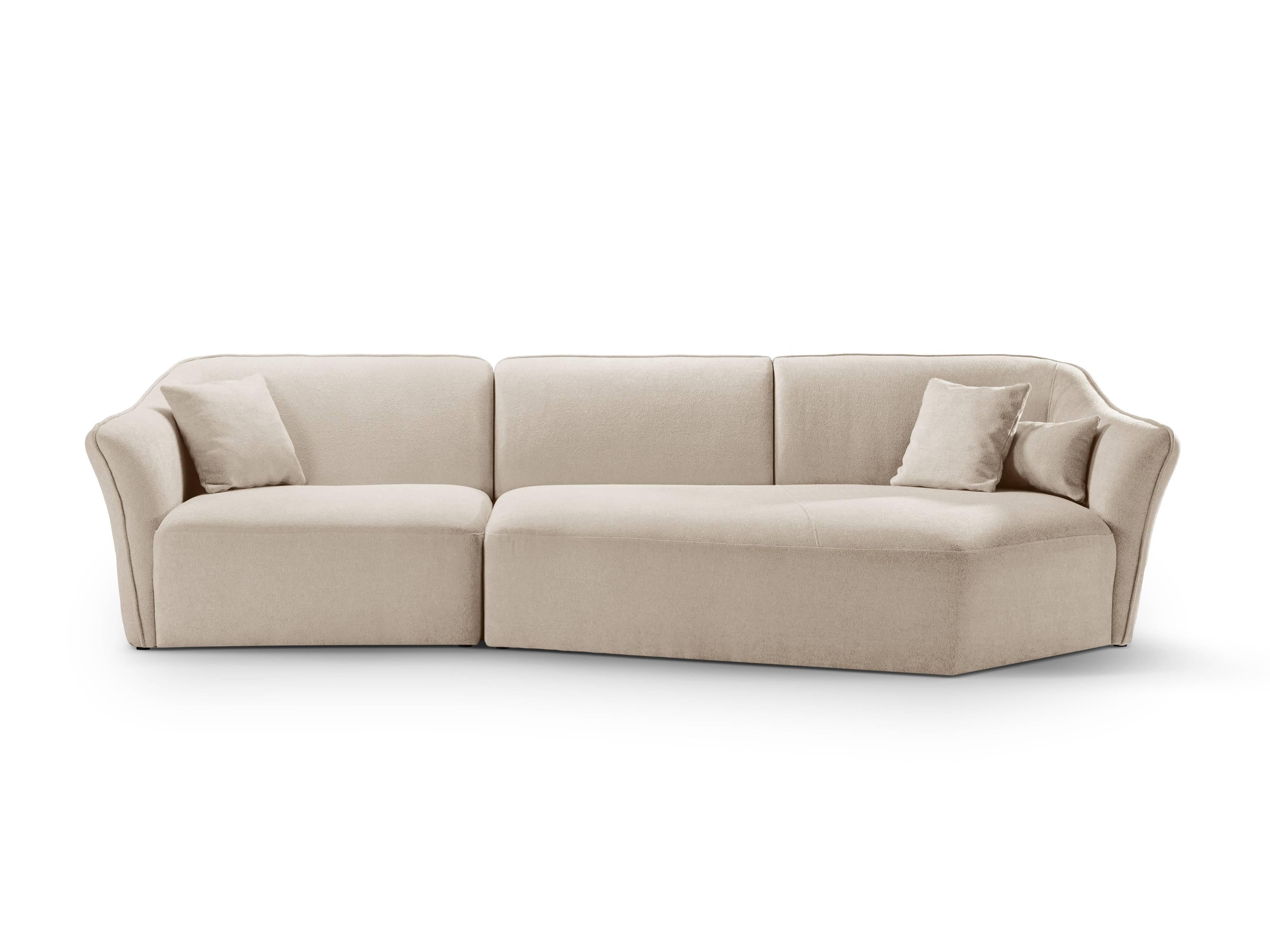 Micadoni Hoekbank Hailey 5-zits rechts bouclé | 