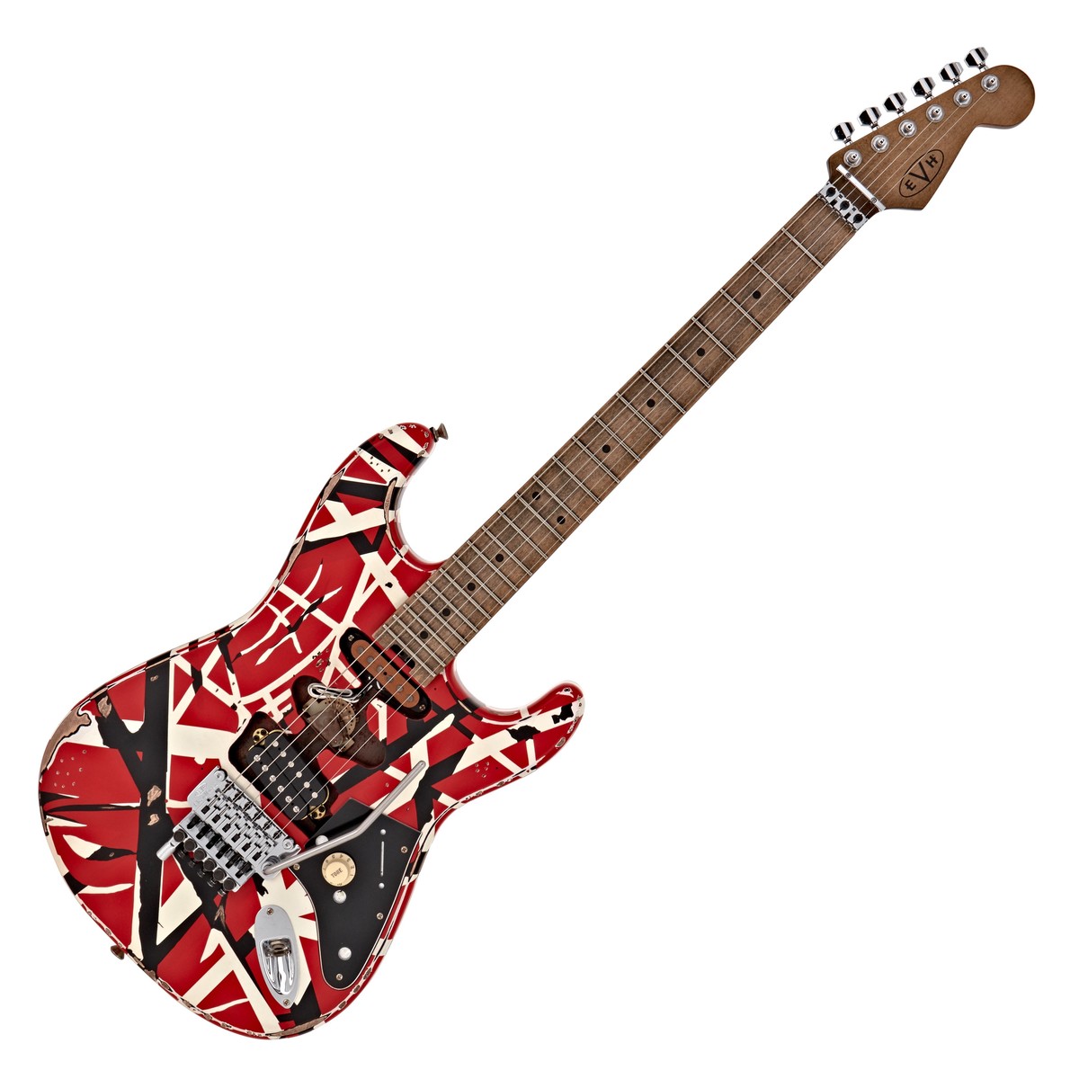 EVH Striped Frankie Rood/wit/zwart