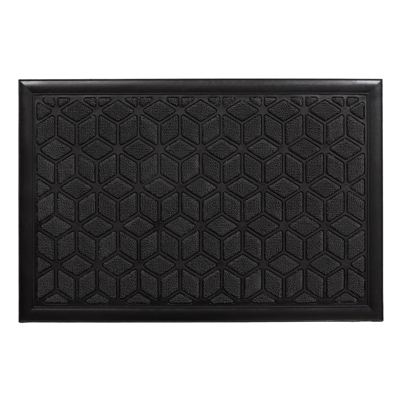 Luance Deurmat - Long Island - zwart - rubber / kunststof - rechthoekig - x 60 cm -
