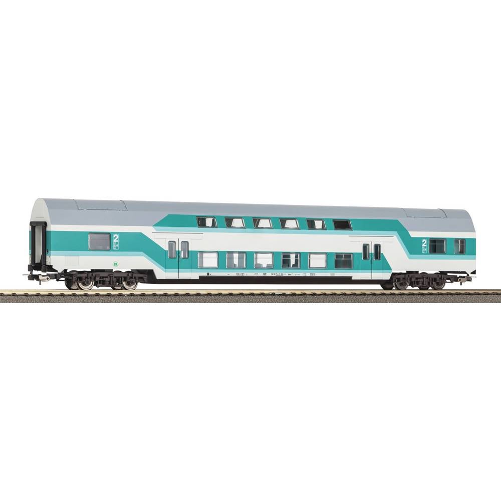 Piko H0 53119 H0 dubbeldekszitwagen DBuz 747.3 mintgroen van de DR