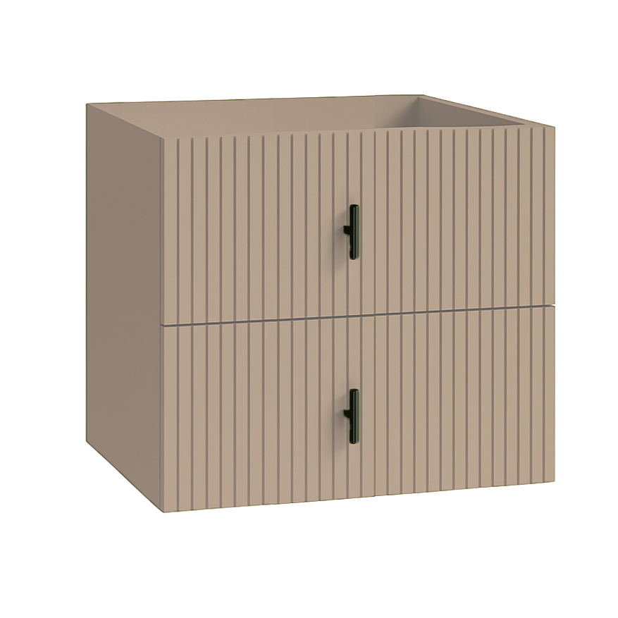 Muebles Raya onderkast ribbelfront 60cm met 2 softclose lades macchiato