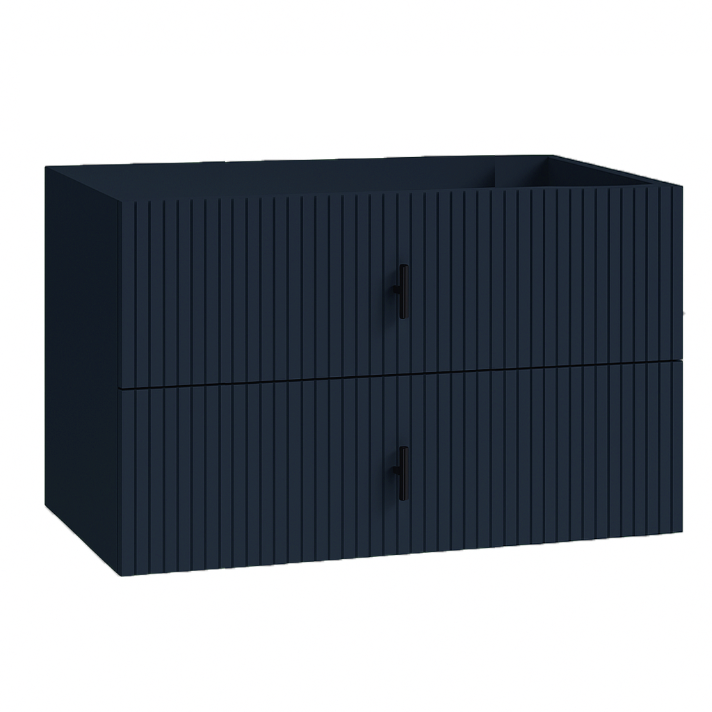 Muebles Raya onderkast ribbelfront 100cm met 2 softclose lades marine blauw